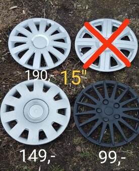 Různé poklice 15",16",14", na doplnění sady po 1 ks - 2