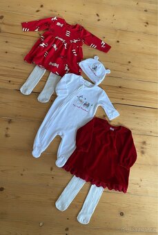 Set značkového vánočního oblečení pro holčičku vel. 68 č.2 - 2