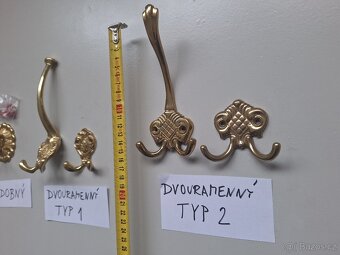 Mosazné háčky - několik druhů a velikostí - 2