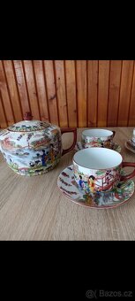 Starožitná čajová sada s japonským dekorem - 2