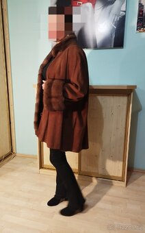 Kožich - přehoz semišový - 2