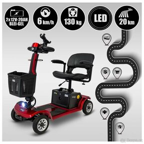Téměř NOVÝ invalidní elektrický vozík - čtyřkolka - 2