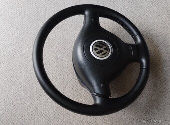 Tříramenný kožený volant VW Passat Golf IV Bora - 2