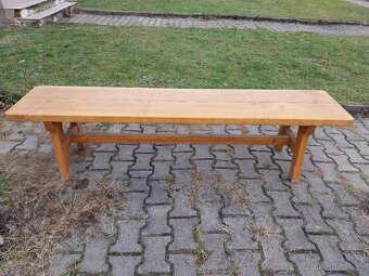 Dřevěná pevná lavice - 2