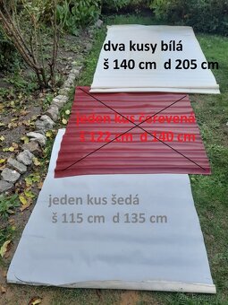KOŽENKY retro METRÁŽ, v barvě bílá + šedá na rubu plátno - 2