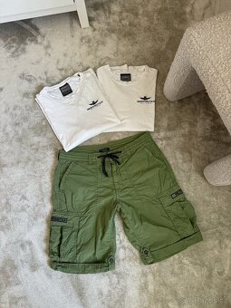 Kapsáčové kratasy + 2x trička Aeronautica - 2