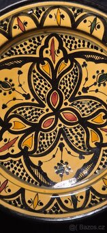 Krásný keramický Boho styl talíř, marocká keramika - 2