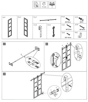 Kování pro posuvné dveře - 2