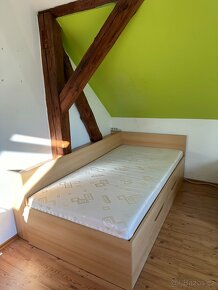 Dvě postele s matrací 100x200 cm - 2