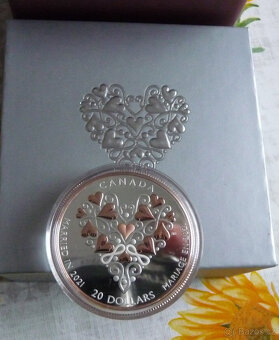 Mince stříbrná SVATBA 2021 PROOF 1OZ LIMIT.pozlac. - 2