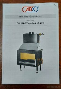 ABX Oxford krbová vložka s teplovodním výměníkem 10,5 kW - 2