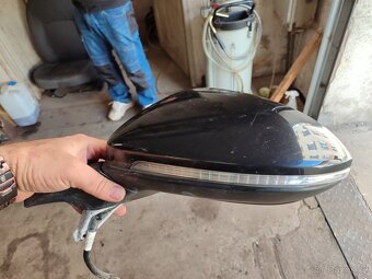 VW Golf 7 VII levé pravé zpětné zrcátko černé - 2