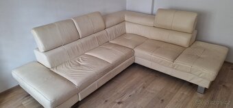 Rohová kožená sedačka - 2