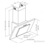 Komínová digestoř AKPO černá/černé sklo 60 cm nerez proužek - 2