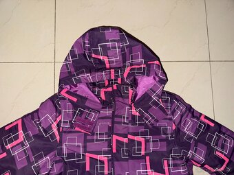 Fialová dívčí zimní bunda vel.164/170 - 2