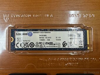 Harddisk SSD Kingston NV3 500GB M.2 - záruka 22m - 2