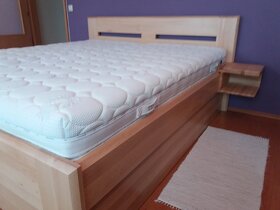 Nová Buková dřevěná masivní postel, nosnost 700 kg, Odvezu - 2