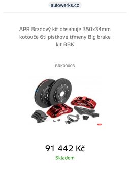 Přední brzdy APR 350 mm Škoda VW Audi Seat - 2