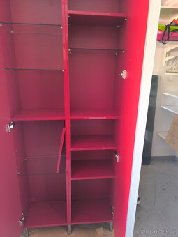 Ikea skříň knihovna ,botník poličky se zrcadlem - 2