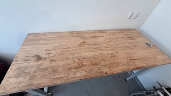 Výškově nastavitelný pracovní stůl - 200 x 80 cm - buková sp - 2