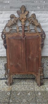 Barokní zrcadlový rám, zlacený, rozměry 135x70 cm - 2
