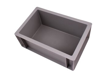 Přepravka euro plná 300x200x118 mm, šedá - 2