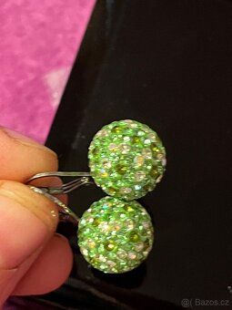 Stříbrné náušnice swarovski - 2