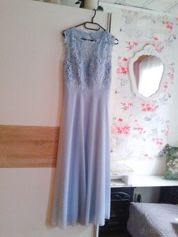 Nádherné dlouhé společenské šaty 40/42 - 2