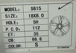 Al kola 18” 5x112 - 2