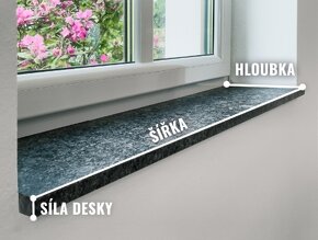 Žulové desky na parapety venkovní i vnitřní, nebo schodiště - 2