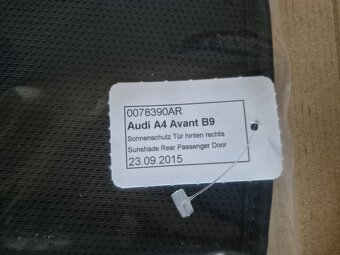 sluneční clony zadních bočních oken Audi A4 Avant 5ti dvéřov - 2