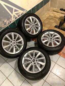 Alu kola Škoda R16 5X112 ZÁNOVNÍ CELOROČNÍ PNEU 205/55 R16 - 2