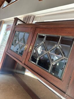 Starožitná skříň masiv, vitrína, kredenc - 2