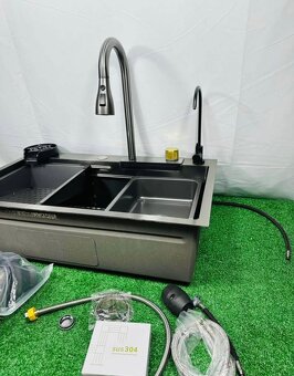 Multifunkční kuchyňský dřez s vodopádem 754620cm - 2