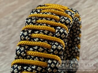 Paracord náramek (18 cm) bronze - gold - 2