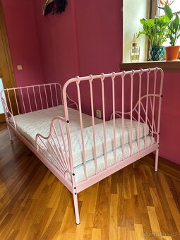 Dětská postel s matrací růžová - 2