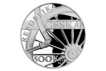 500 Kč 2021 Parní lokomotiva Škoda 498 Albatros PROOF +BK - 2