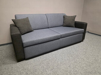 Nový rozkládací gauč s postelí šedohnědý - 2