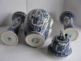 Staré,luxusní vázy-3ks Delfts, porcelán fajáns č.7 - 2