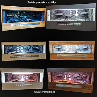 Terárium s 3D stěnou - 100x50x50 - 2