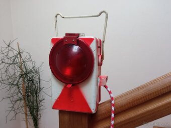 Retro ČSD nádražní lampa koncové světlo vlaku Kovo Věšín - 2