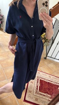 Lněné šaty Ralph Lauren 100% LEN - 2