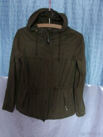 Zelená khaki parka na podzim vel.XS,zn.cropp, - 2