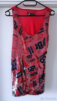 top Pepe Jeans, flitrový, vel. S/M - 2