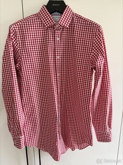 Pánská košile T.M.Lewin, červeno-bílá kostka - 2