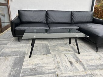 Kožená rohová sedačka se stolem - AKCE doprava - 2
