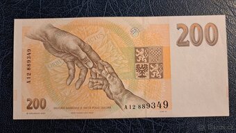 200 Kčs 1993 (na rubu bílý papír ) VZÁCNÉ - 2