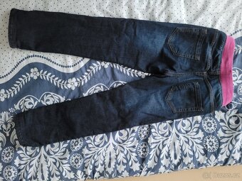 Zateplené džíny pro holku, v.140 - 2