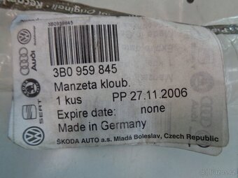 Manžetu kloubu 37,5x78,5/40 3B0959845 - 2