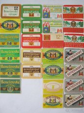 pivní etikety pivovar Benešov 125ks z let 1948-1990 - 2